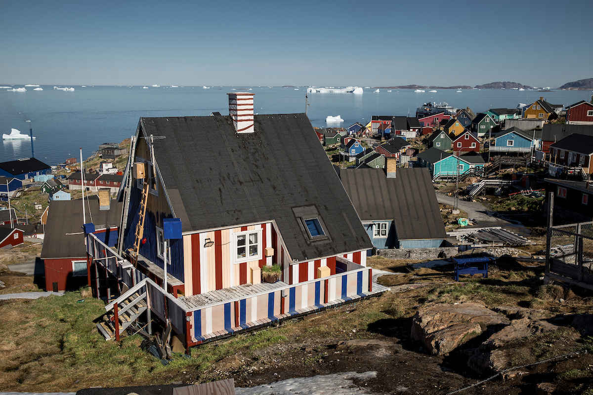 A Striped And Colourful House In Upernavik In Greenland