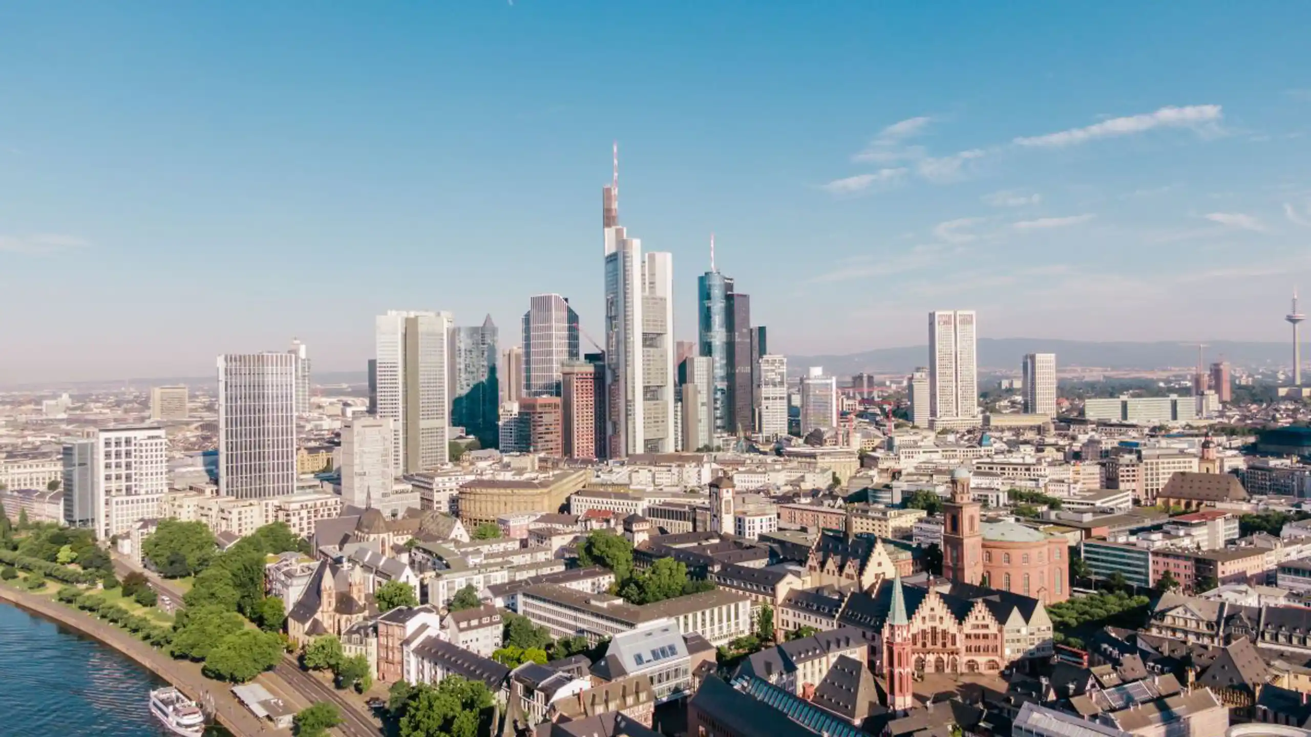 Aerial Shot Of Skyscrapers In Frankfurt Germany Wi 2023 11 27 05 04 44 Utc