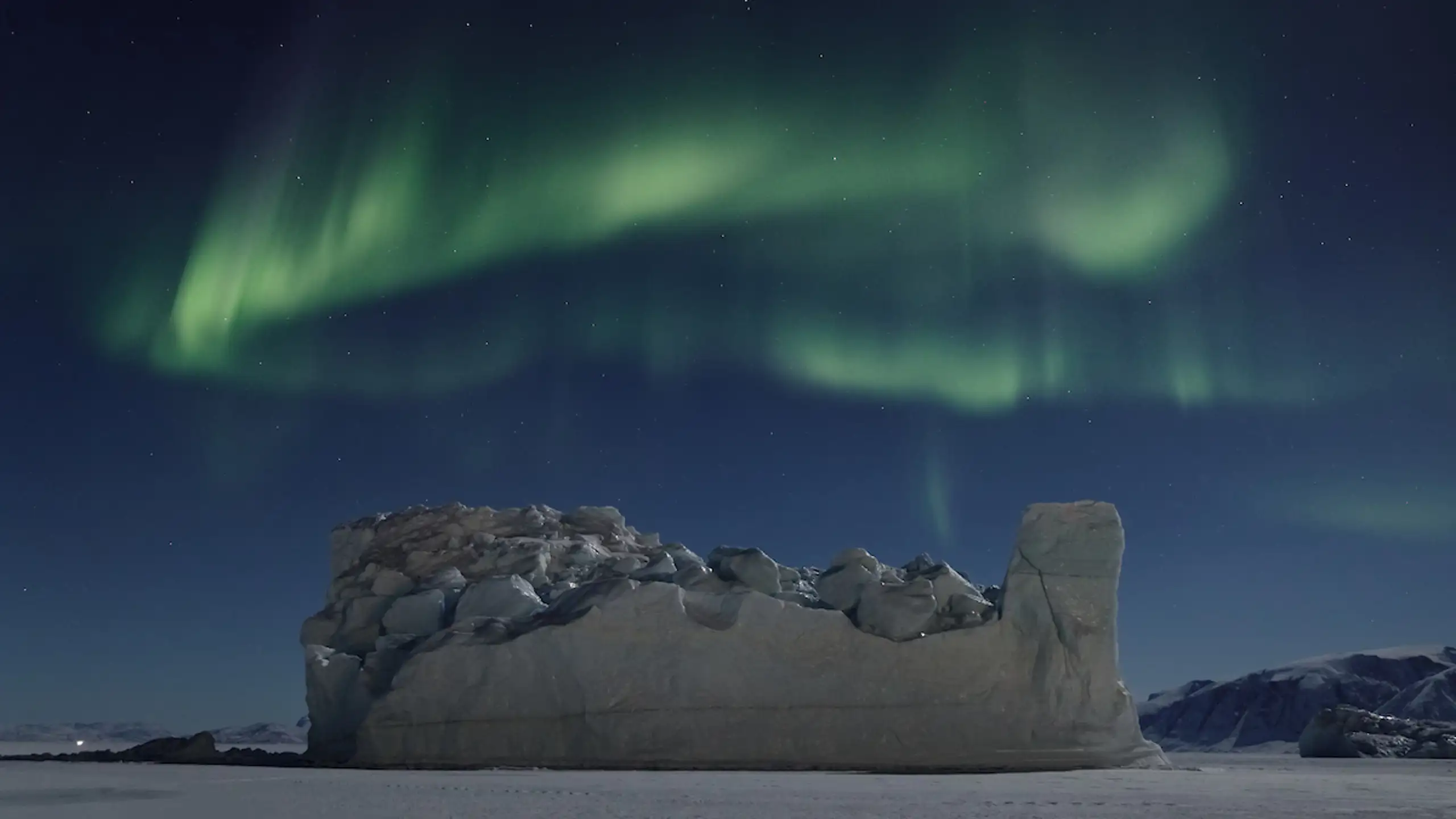 Northern Lights At Iceberg Near Uummannaq. Photo Erez Marom, Visit Greenland