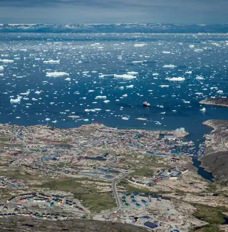 Ilulissat And The Disko Bay Seen From An Air Zafari Flight In Greenland. Photo By Mads Pihl Air Zafari Visit Greenland