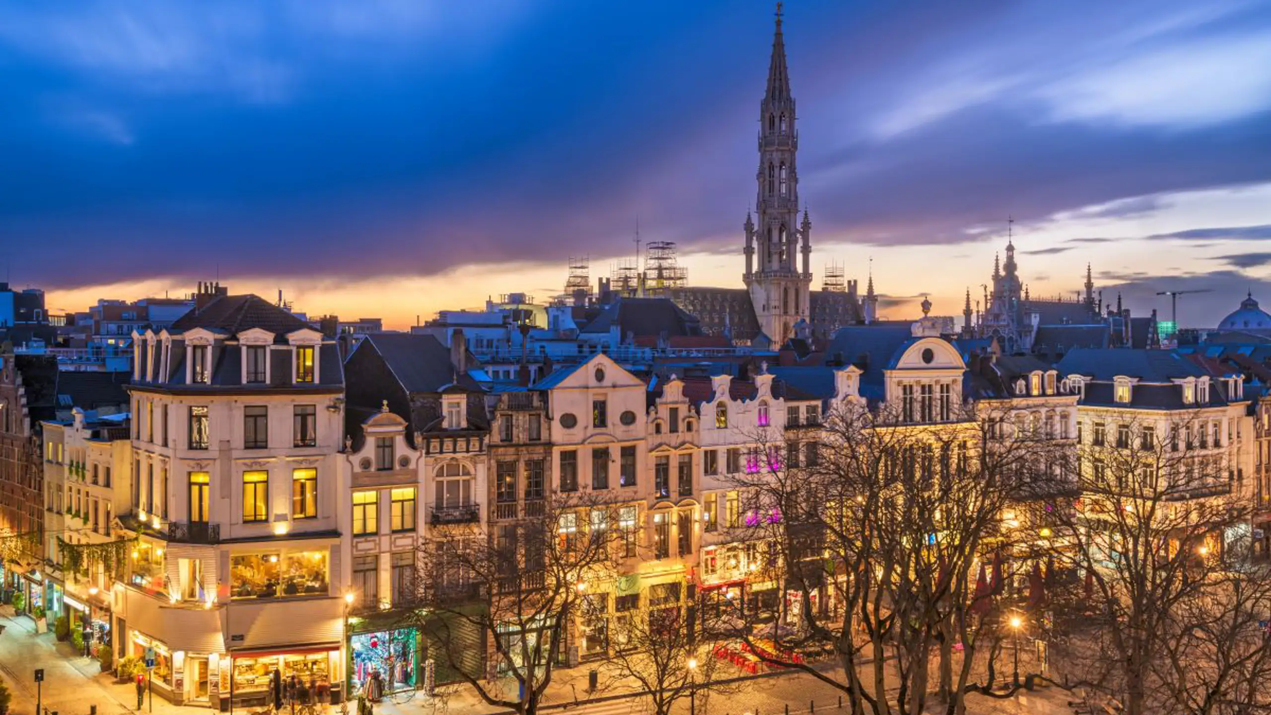 Brussels Belgium Plaza And Skyline With The Town 2023 11 27 05 16 36 Utc