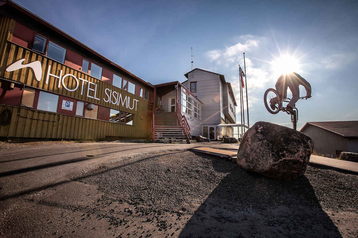 Trial Biking With Petr Kraus By Hotel Sisimiut In Greenland