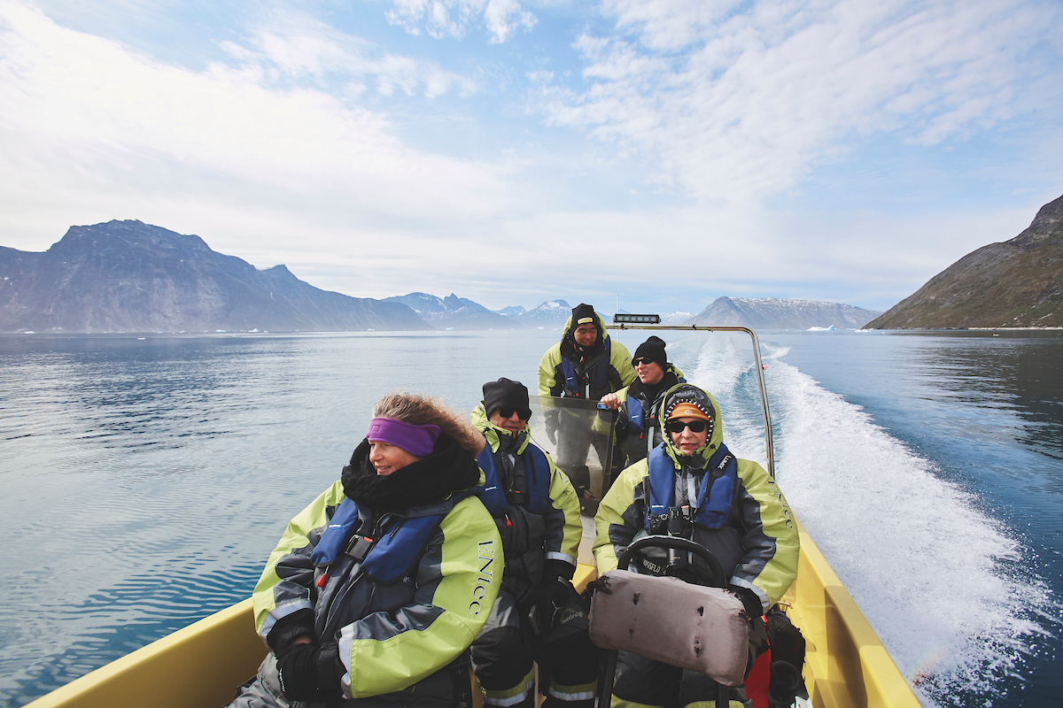 People On Nuuk Water Taxi Boat Tour. Photo Peter Lindstrom , Visit Greenland