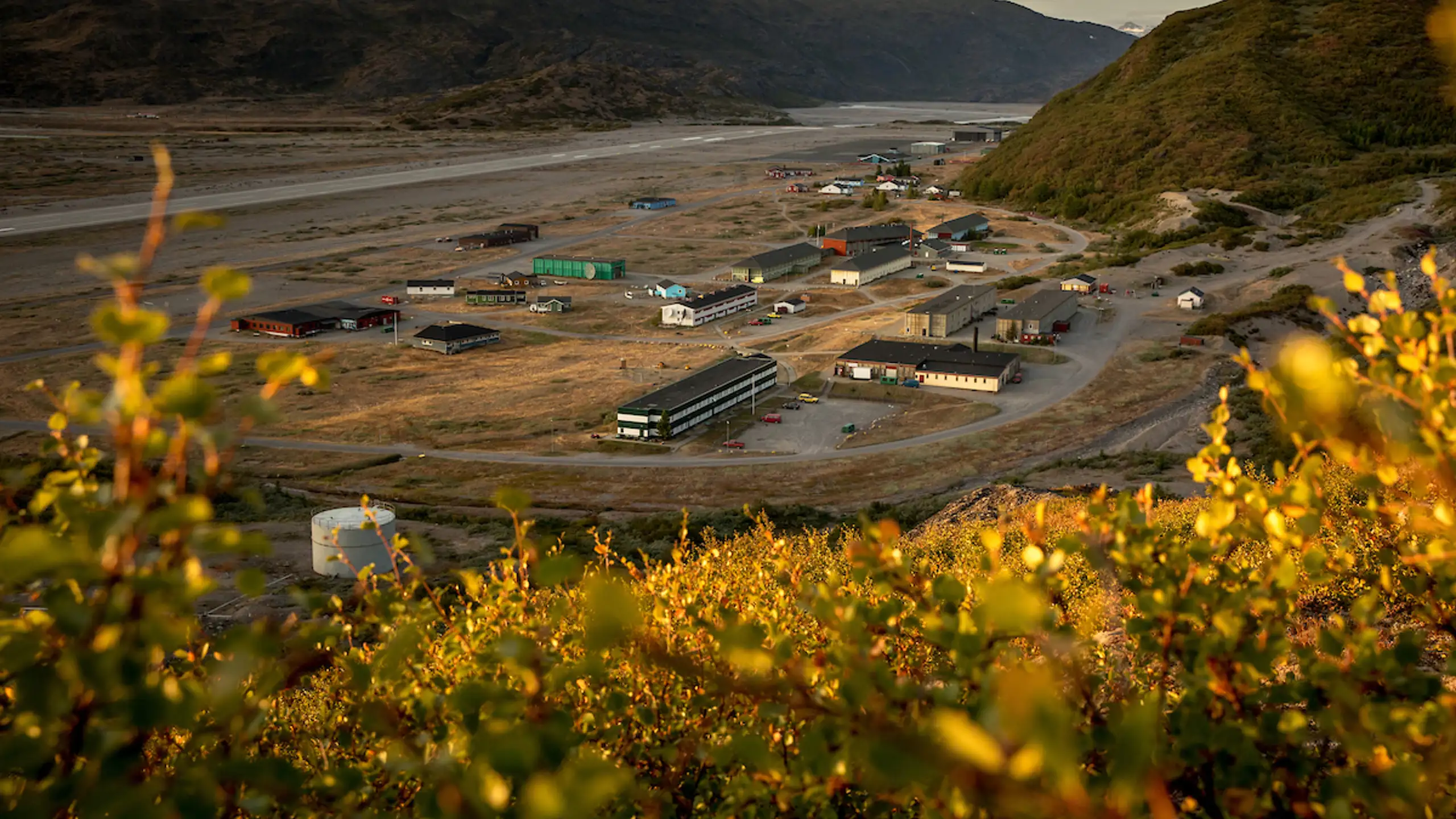 Narsarsuaq In South Greenland At Sunset