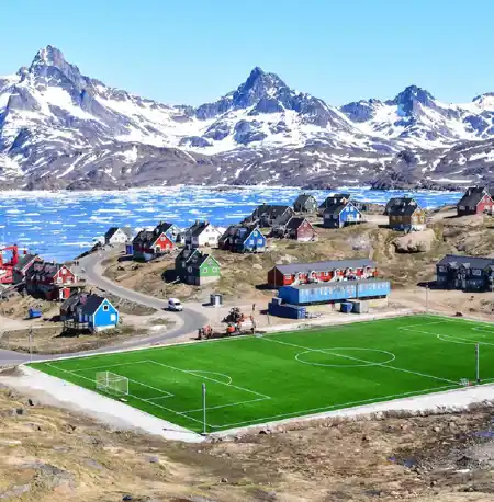 Football Field In Tasiilaq. Photo By Axel G. Hansen Visit Greenland