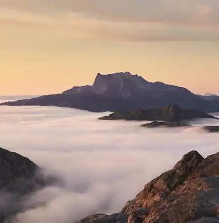 Hiker At Store Malene Peak, Nuuk. Photo Peter Lindstrom , Visit Greenland