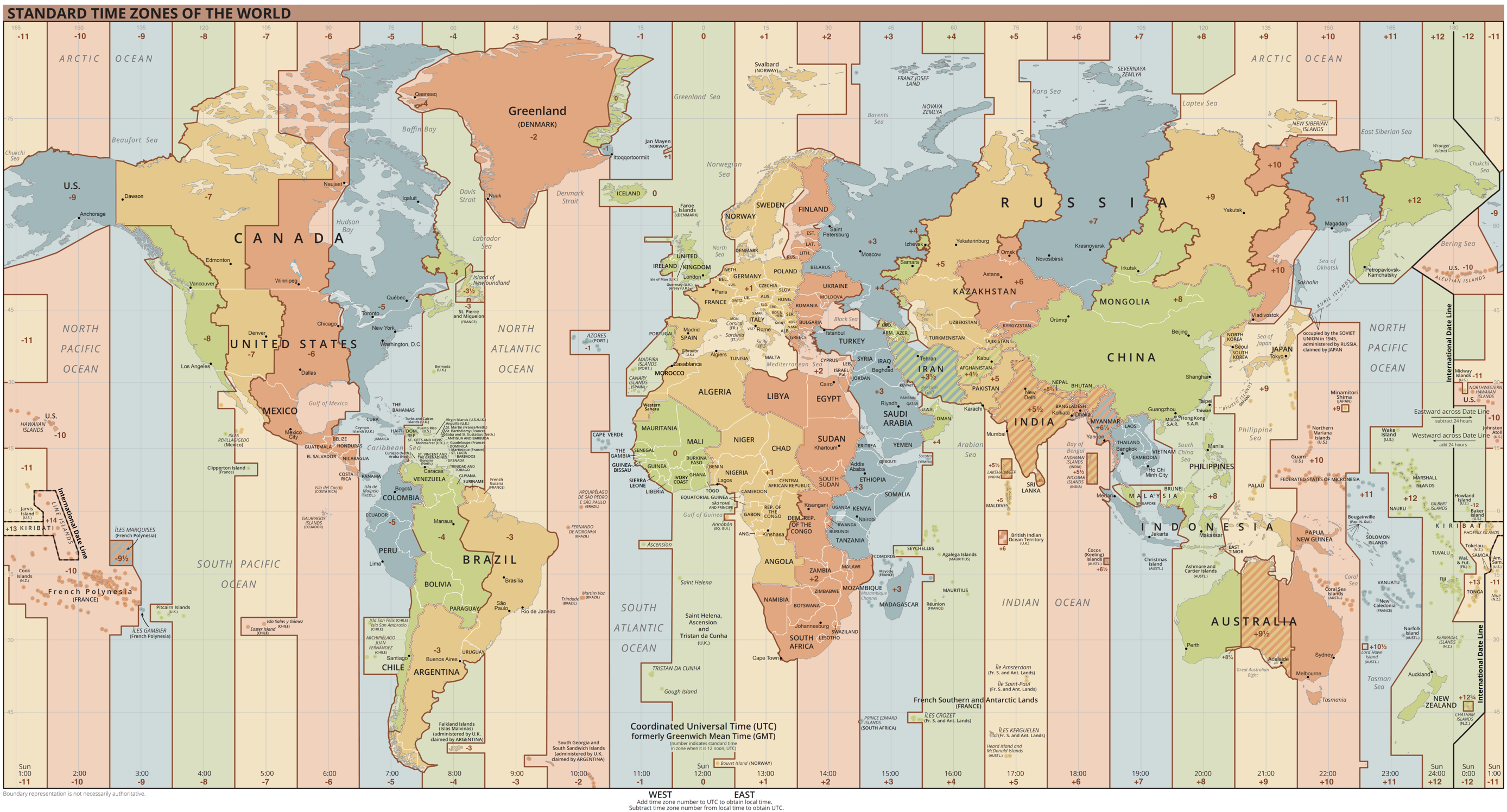 Information About Time Zone Change   Tidszoner 