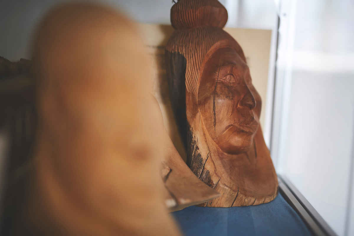 Face Wood Carving, Narsaq Museum. Photo Peter Lindstrom , Visit Greenland