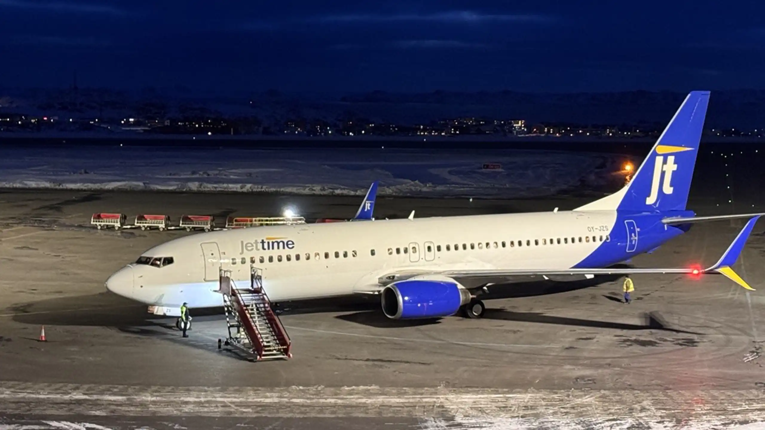 Jettime aftenankomst i Nuuk