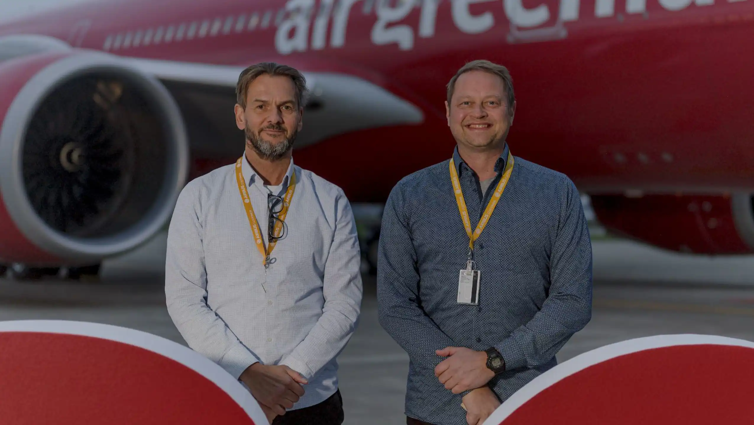 Technical Manager, Henrik Keil and Michael Linder, Technical Coordinator are also on board for the ferry flight to Arizona together with two representatives from the buyers, AAR SUPPLY CHAIN. The picture is Henrik on the left and Michael on the right and was taken at the handover of Tuukkaq, which now awaits their full attention, care and nurturing.